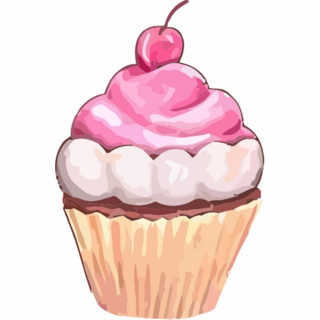 Grosse Cupcake Magnete - Süßigkeiten - Kühlschrank Fotoskulptur Magnet (Vorne)