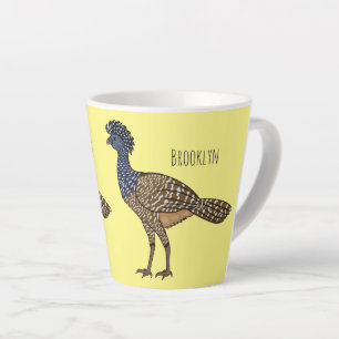 Große Curassow-Vogel Cartoon-Illustration  Milchtasse
