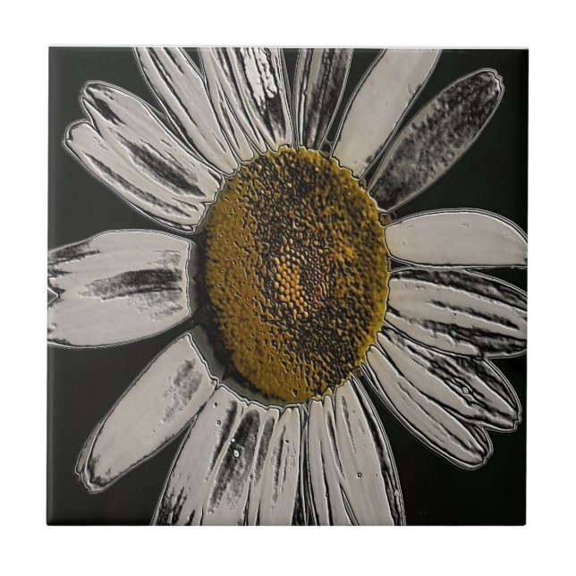 Große Daisy Fliese (Vorderseite)