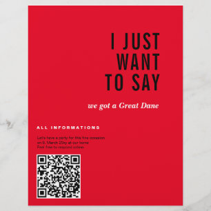 Große Dane-Ankündigung von Karten