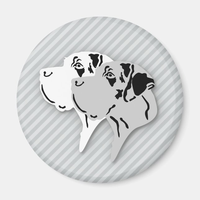 Große Dane-Illustration Magnet (Vorne)