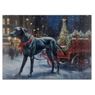 Große dane Weihnachtsfeiertage Schneidebrett