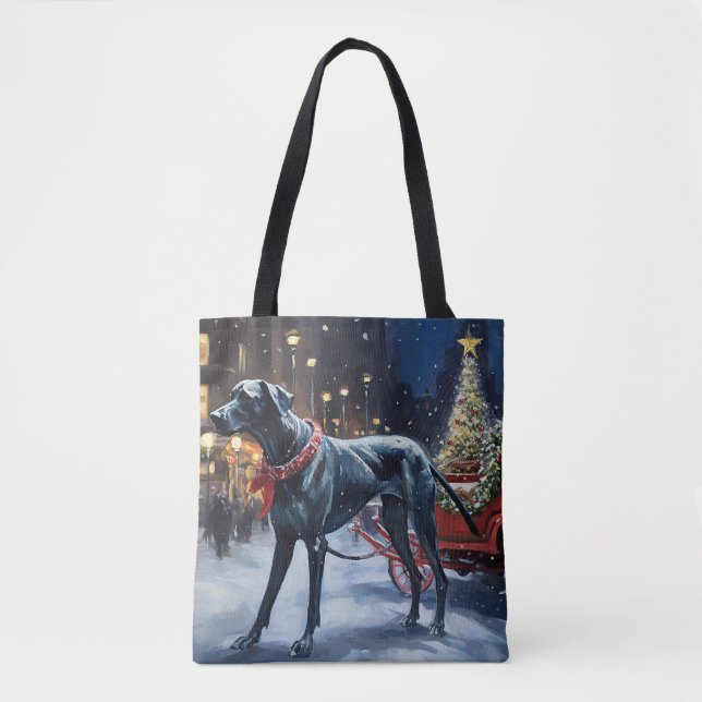 Große dane Weihnachtsfeiertage Tasche (Vorderseite)