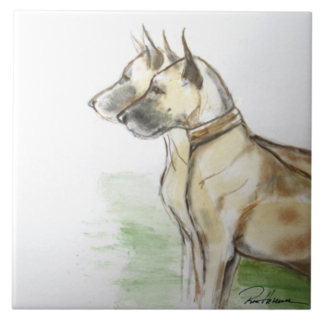 Große Dänen Fliese (Vorderseite)