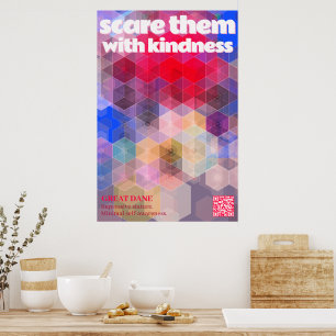Große-Dänisch-Plakat: Erschrecke sie mit Freundlic Poster