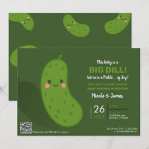 Große Dill grüne Gurke Baby Shower
