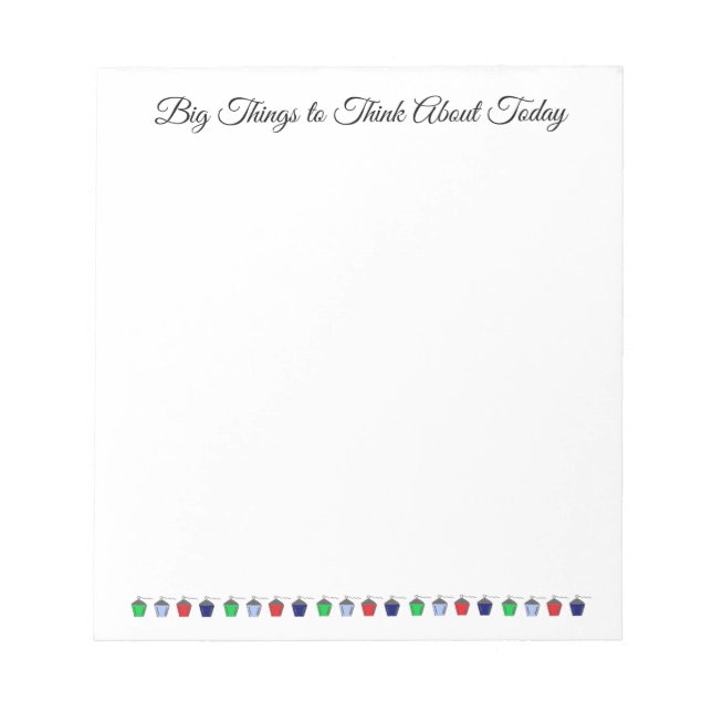 Große Dinge Notepad Bryn Mawr farbige Lanterns Notizblock (Vorderseite)