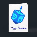 Große Dreidel Chanukah Karte<br><div class="desc">Ein großes blaues dreidel für erinnert jeder,  dass der Feiertag der Lichter hier ist!   Glückliches Chanukah</div>