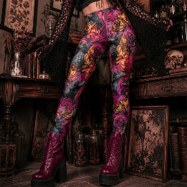 Große dusky Tod Kopf Hawk Moths Gothic Raven Leggings