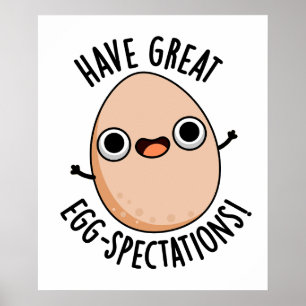 Große Ei-Spektakel Funny Egg Pun Poster