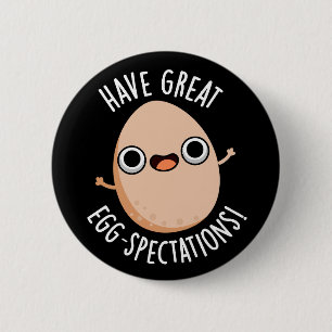 Große Ei-Spektionen Funny Egg Pun Dark BG Button