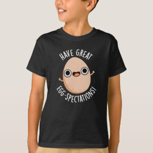 Große Ei-Spektionen Funny Egg Pun Dark BG T-Shirt