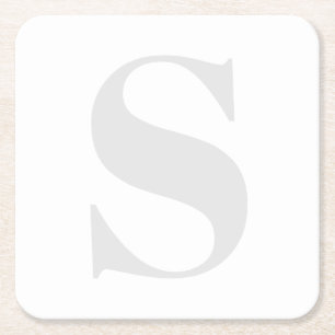 Große, einfache Monogramm jedes anfänglich leicht Rechteckiger Pappuntersetzer