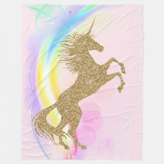 Große Einhorndecke Fleecedecke