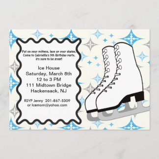 Große Eis-Skate Geburtstags-Party Einladung