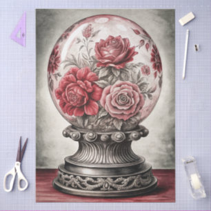 Große elegante florale Möbel-Decoupage Seidenpapier