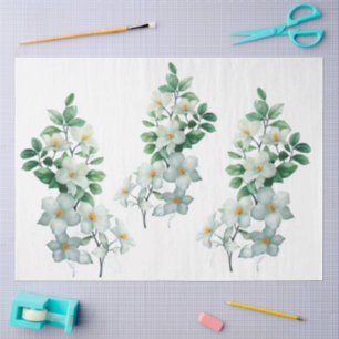 Große elegante Jasmine Decoupage Seidenpapier