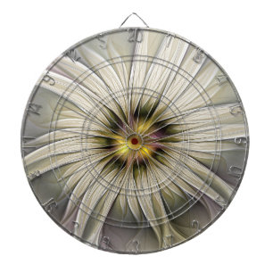 Große Elfenblume, abstrakte moderne fraktale Kunst Dartscheibe