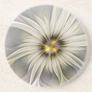 Große Elfenblume, abstrakte moderne fraktale Kunst Getränkeuntersetzer