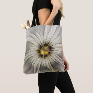 Große Elfenblume, abstrakte moderne fraktale Kunst Tasche