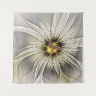 Große Elfenblume, abstrakte moderne fraktale Kunst Wandteppich
