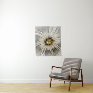 Große Elfenblume, abstrakte moderne fraktale Kunst Wandteppich