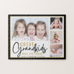 Große Enkel machen Life Grand 4 FotoCollage<br><div class="desc">Ein modernes Foto-Collage Geschenk für Großeltern mit einem sentimentalen Zitat: "Großkinder machen das Leben großartig".Persönlich mit 4 Bildern und Enkeln-Namen,  um es zu einem unvergesslichen Geschenk für den Weihnachtsmüttertag,  den Großeltertag und den Geburtstag zu machen.</div>