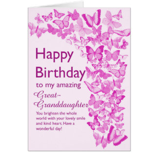 Große Enkeltochter Birthday Butterfells