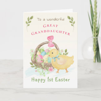 Große Enkeltochter Happy 1. Osterferienkarte Feiertagskarte
