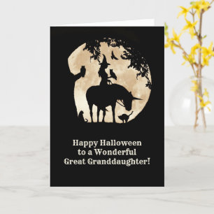 Große Enkeltochter Niedlich HexenHalloween Unicorn Karte