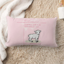 Große Enkeltochter Taufe Pink Girl Lamb