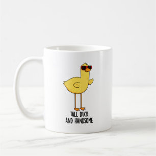 Große Ente und ansprechende, lustige Tierpuppe Kaffeetasse