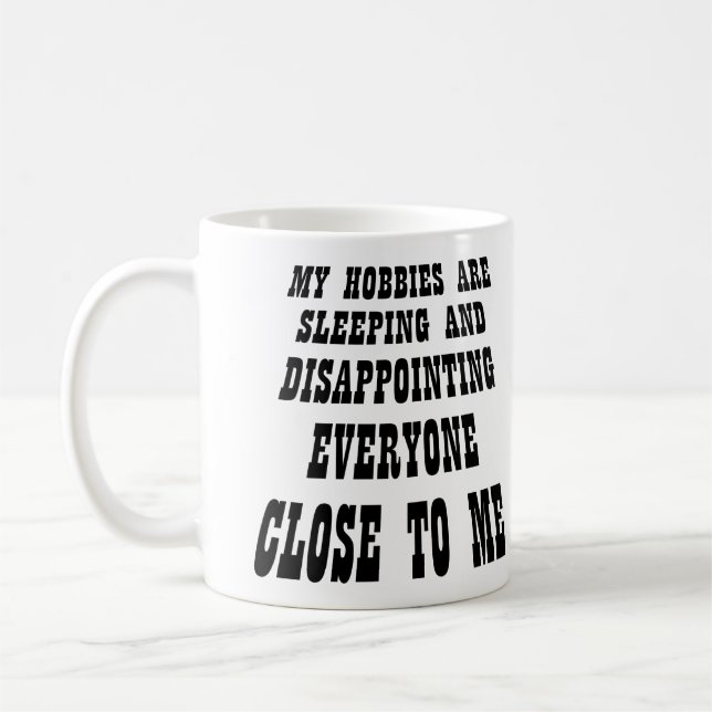 Große Enttäuschung Funny Mug Kaffeetasse (Links)