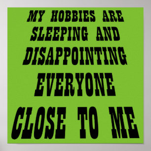 Große Enttäuschung Lustiges Poster Schild