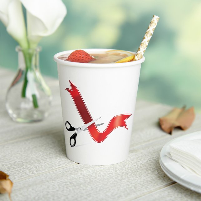 Große Eröffnungs-Feierlichkeiten Scheren Schneiden Pappbecher (Von Creator hochgeladen)