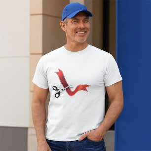Große Eröffnungs-Feierlichkeiten Scheren Schneiden T-Shirt