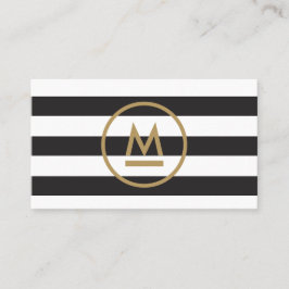Große erste moderne Monogramm auf fetten Streifen Visitenkarte