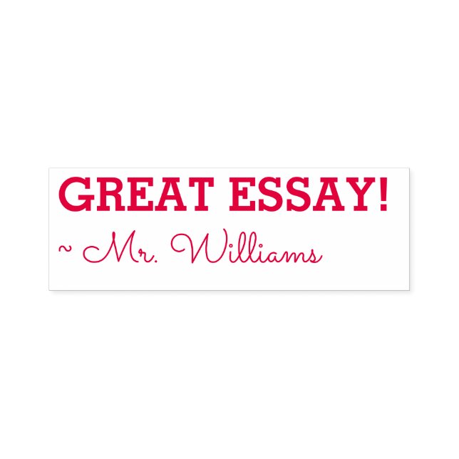 "GROSSE ESSAY!" Briefmarke aus Kautschuk Permastempel (Design)