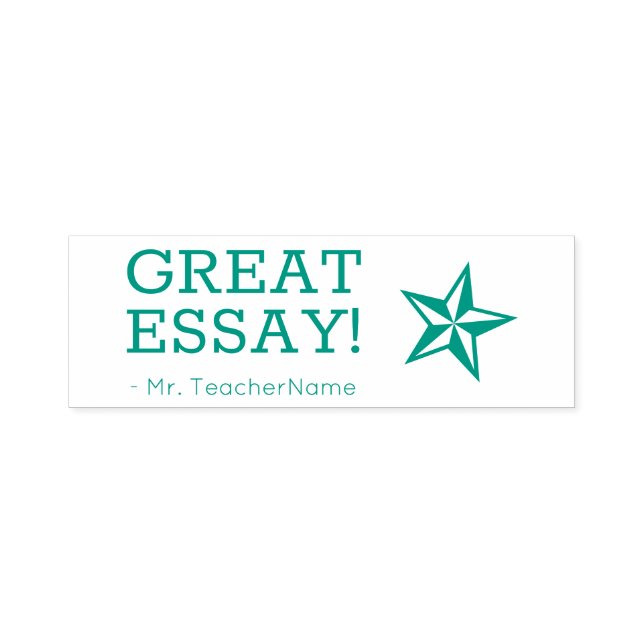 "GROSSE ESSAY!" Feedback von Educator Rubber Brief Permastempel (Design)