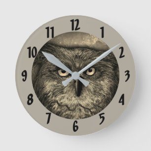 Große Eule Uhr