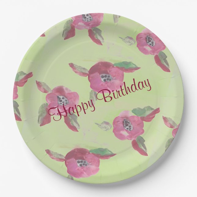 Große Extravagante Papierplatte für den Aquarell-D Pappteller (Vorderseite)