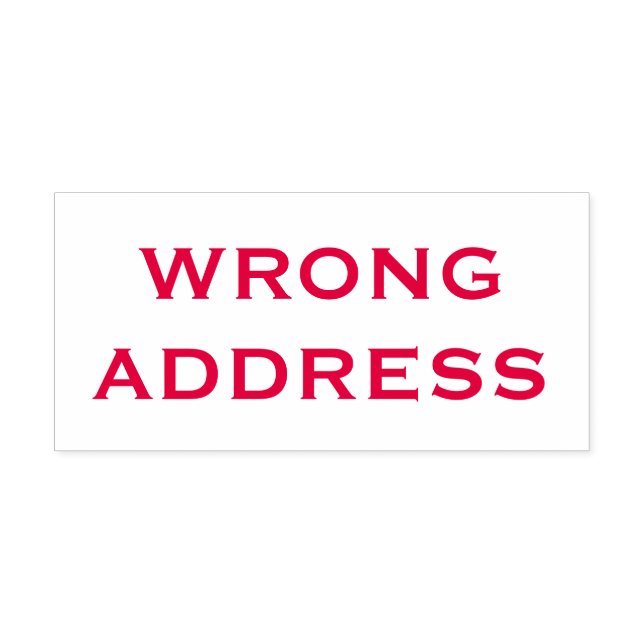 Große falsche Adresse Unbekannt Permastempel (Design)