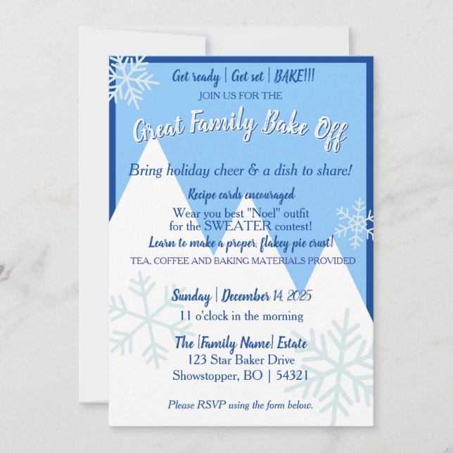 Große Familien-Back-Invitation Einladung (Vorderseite)