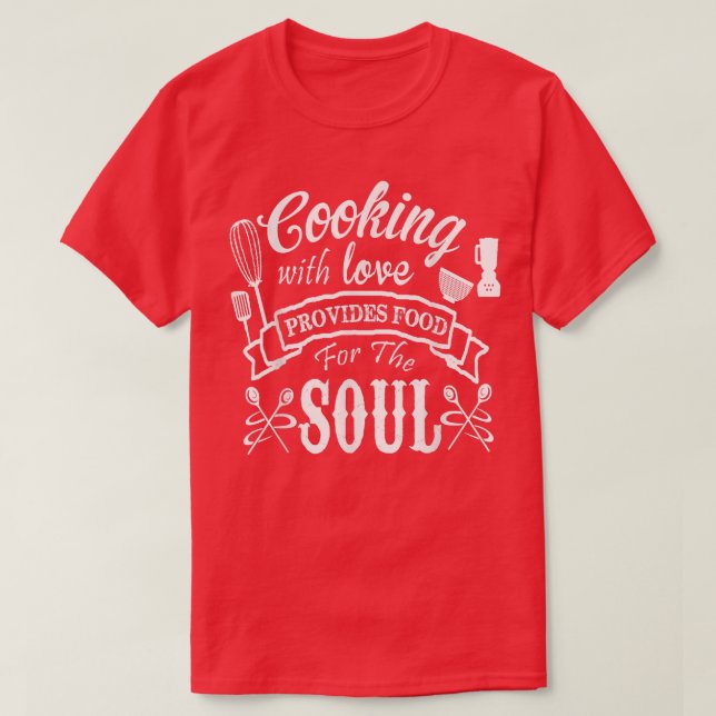 Grosse Familienkochen mit Liebe Küche Koch & Koch T-Shirt (Design vorne)