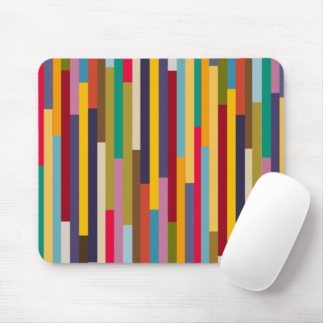 Große farbenfrohe Streifen Mousepad (Mit Mouse)