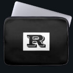 Große, fett ausgekleidete schwarze Monogramm, schw Laptopschutzhülle<br><div class="desc">Coole große,  fett formatierte Schwarze Monogramm auf schwarzem Hintergrund. Klicken Sie auf "Anpassen",  um Farben und Stile zu ändern.</div>