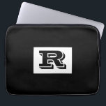 Große, fett ausgekleidete schwarze Monogramm, schw Laptopschutzhülle<br><div class="desc">Coole große,  fett formatierte Schwarze Monogramm auf schwarzem Hintergrund. Klicken Sie auf "Anpassen",  um Farben und Stile zu ändern.</div>