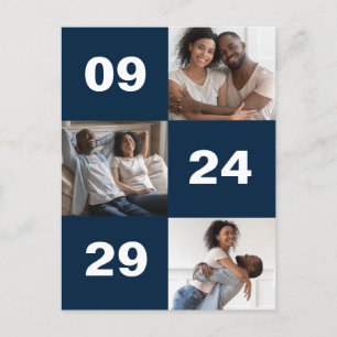 Große, fette Foto Hochzeit Ankündigungspostkarte