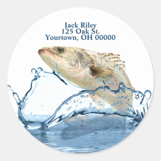 Große Fische aus dem Wasser Runder Aufkleber (Vorderseite)