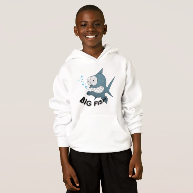 Große Fische - Kids-Pullover-Hoodie Hoodie (Vorne ganz)